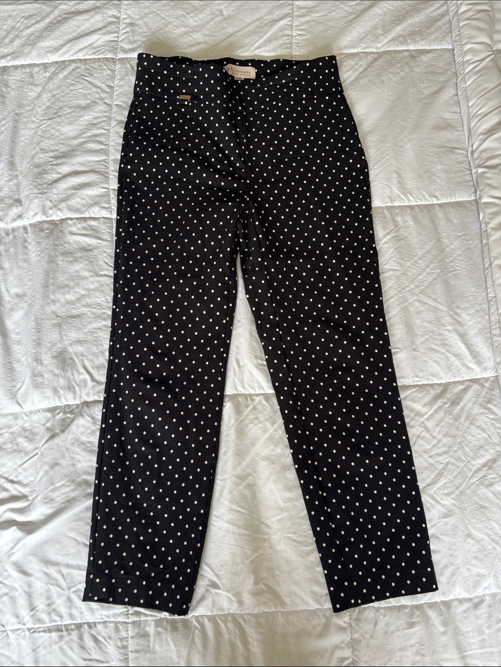 Philosophy Black and White Polka Dot Capris